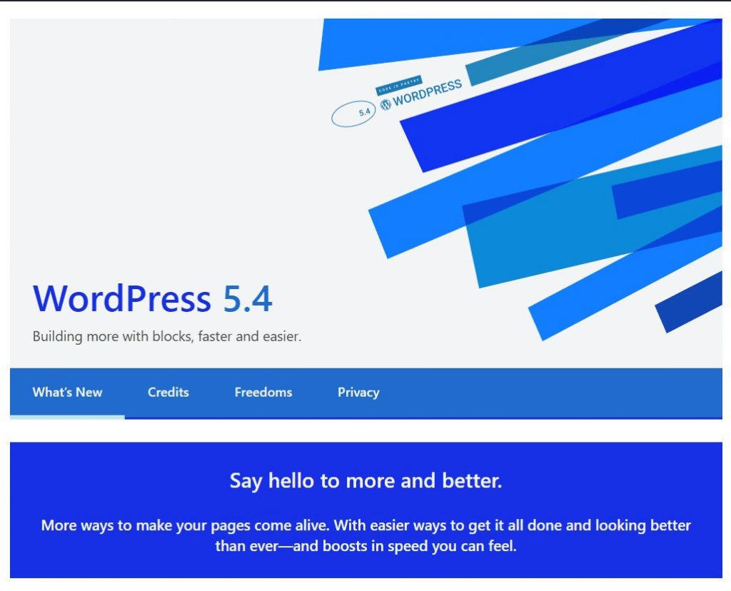 wordpress 5.4